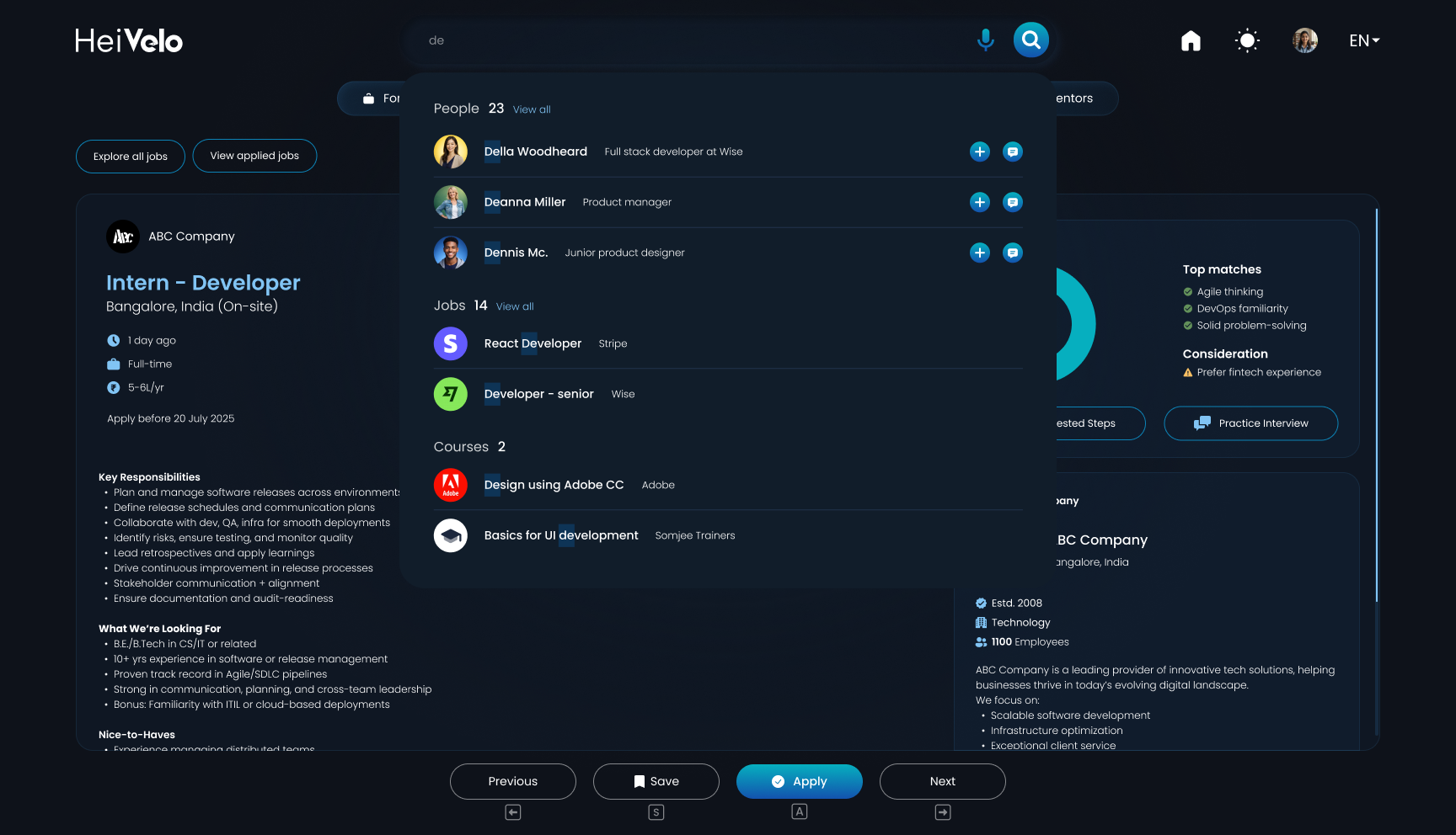 Global search across the ecosystem